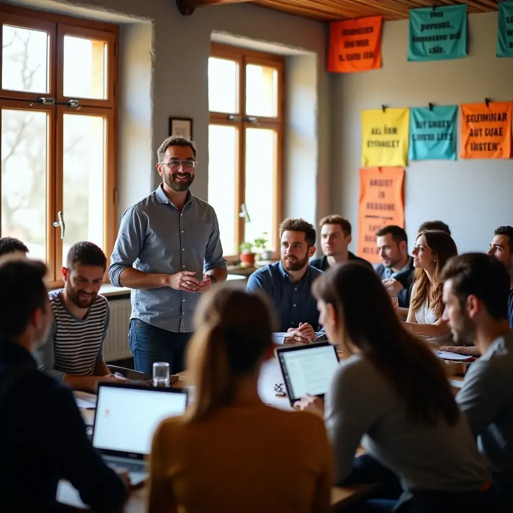 birou organizat cu materiale de marketing afiliat și cărți de strategie