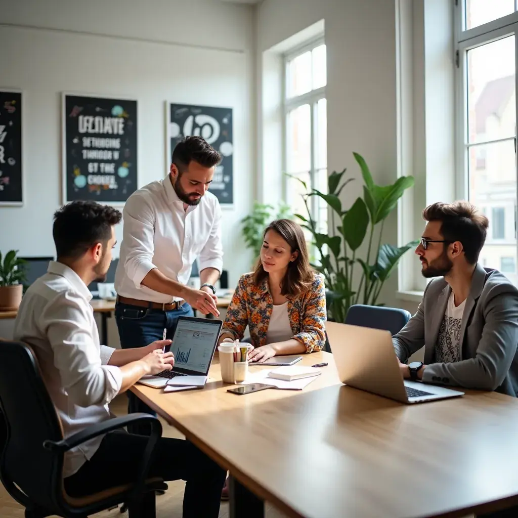 persoană care lucrează de acasă, concentrată pe marketingul afiliat